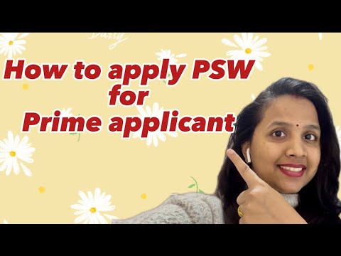 How to apply PSW for prime applicant | Apply as a graduate | Apply with ...