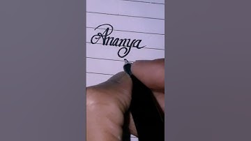 "Ananya Singh" Name In Cursive Handwriting