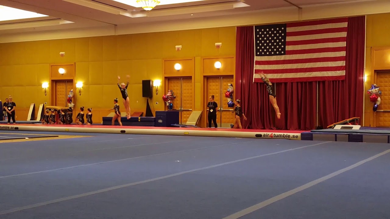 Power Team Gym level 3 jump routine, Nationals 2018 - YouTube