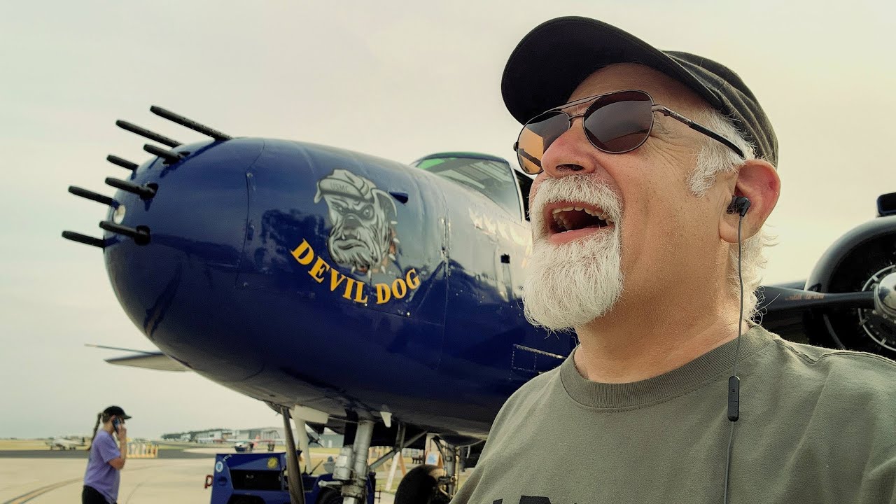 Flight of the Devil Dog B25 6 17 23 - Commemorative Air Force - YouTube