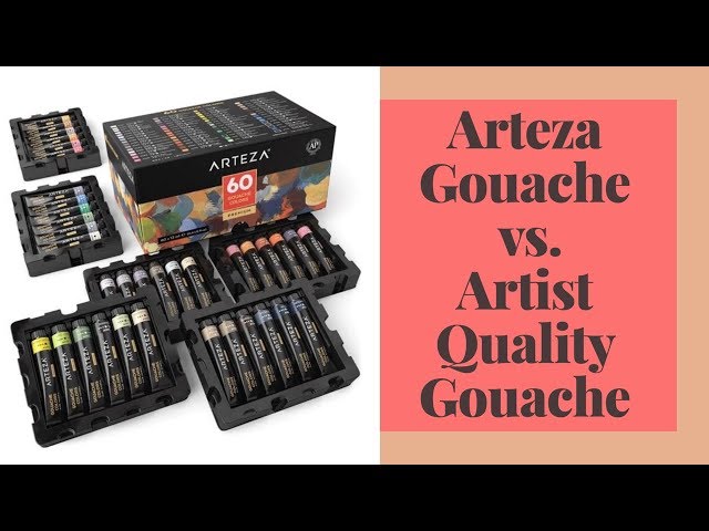 Arteza Gouache Metallic & 60 Color Set Review 