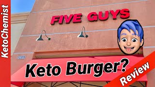 Keto Friendly Burger at Five Guys? Let's Go! - Cheeseburger Review with all the Fixings, Yum😋