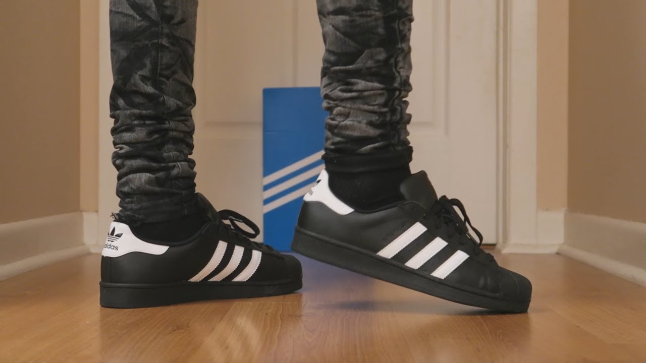 Adidas Superstar On-Feet (Black) - YouTube