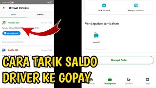 CARA TARIK SALDO DOMPET DRIVER ke GOPAY