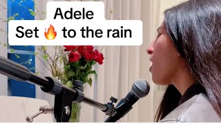 ADELE cover ”SET FIRE TO THE RAIN ”. ❤️🔥#weekend #adele #cover #coversong #singing #singer #artist