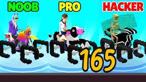 NOOB vs PRO vs HACKER in Scribble Rider ❤️ All Levels Gameplay, NEW Games iOS, Android
