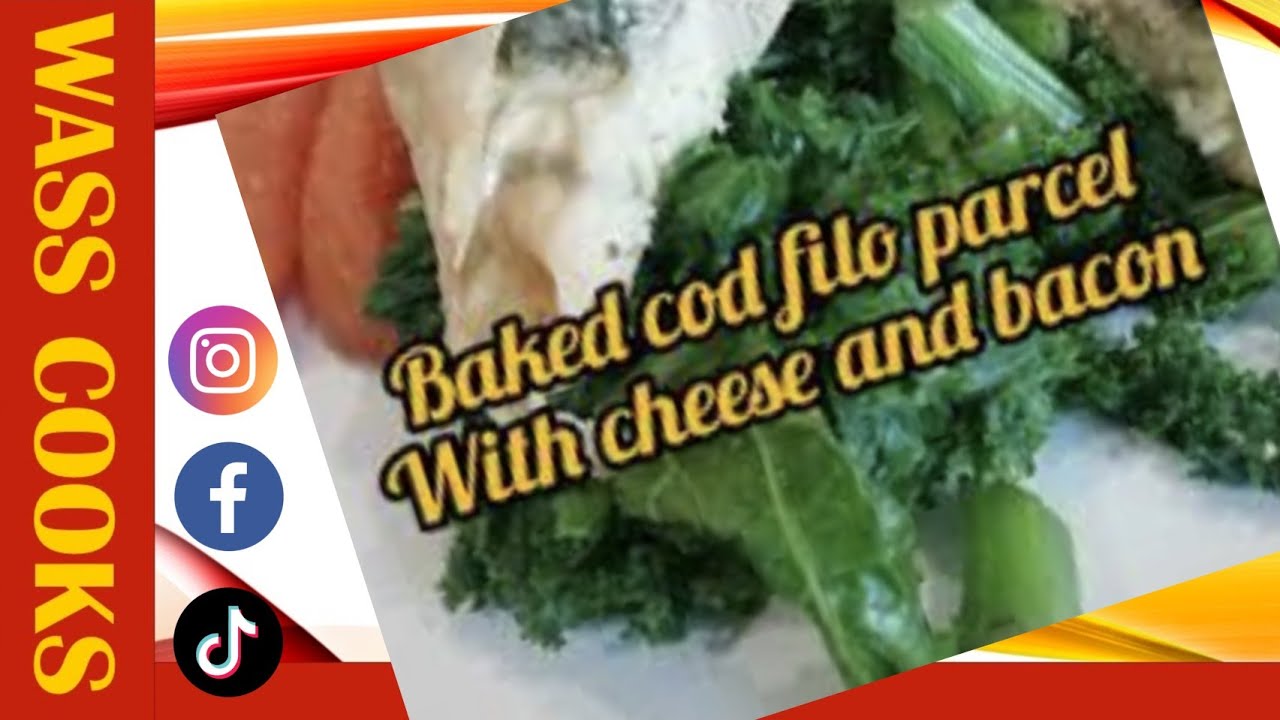 Baked cod parcel with soft cheese and bacon - YouTube