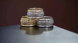 14K Gold Byzantine Inlay Band Ring on QVC
