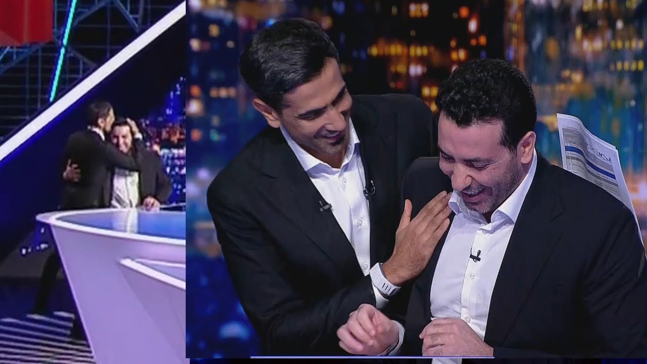 محمد سعدون الكواري  يقبل رأس ابو تريكه في الاستوديو بعد عودته 😍