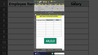 DATA ENTRY IN MICROSOFT EXCEL #viralvideo #excel #computerzone #excelformula #exceltips #shorts
