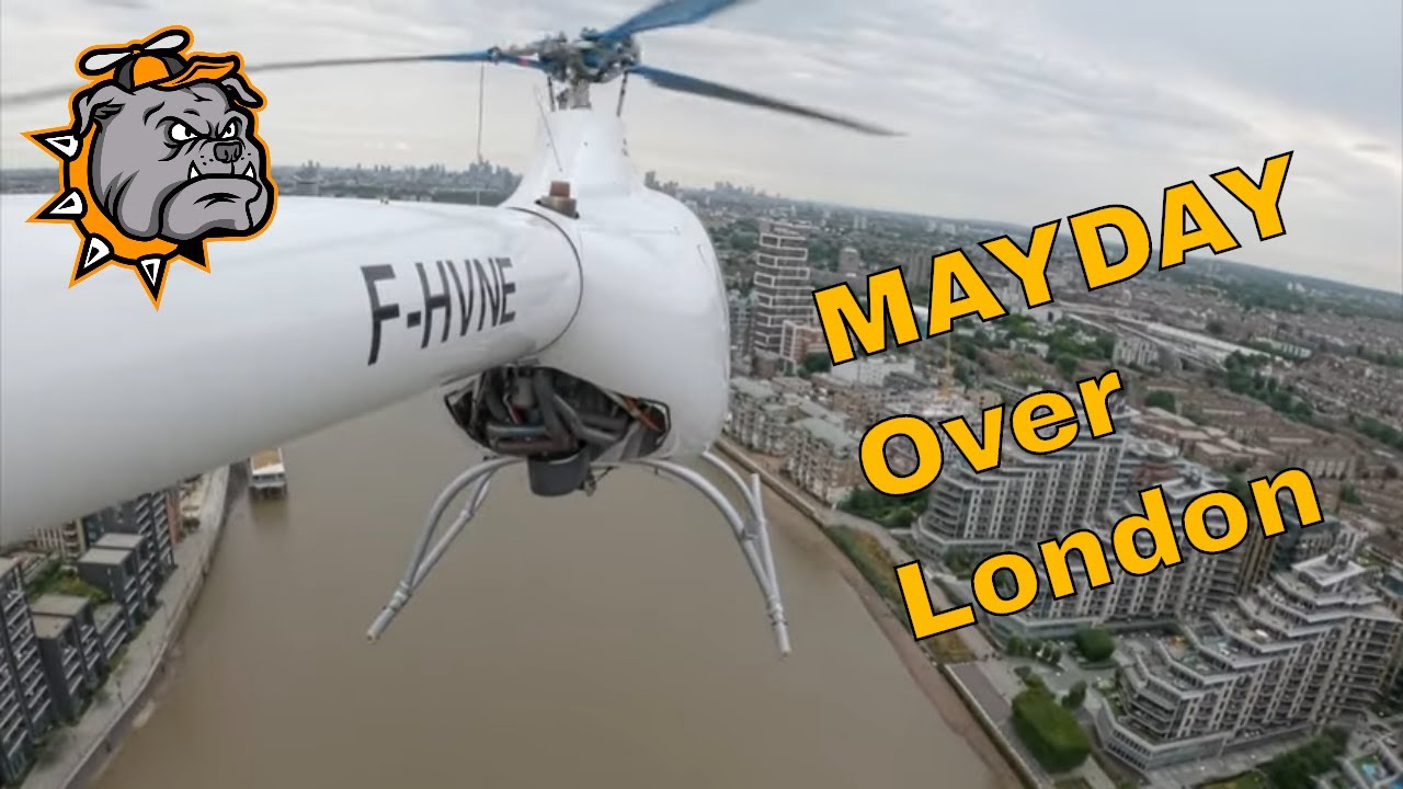 MAYDAY over London in helicopter Cabri G2 - LOW FUEL HELICOPTER LIFE