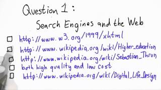 Search Engines And The Web - Intro to Computer Science