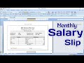 How To Create Salary Slip in Microsoft Excel | Payslip in Excel