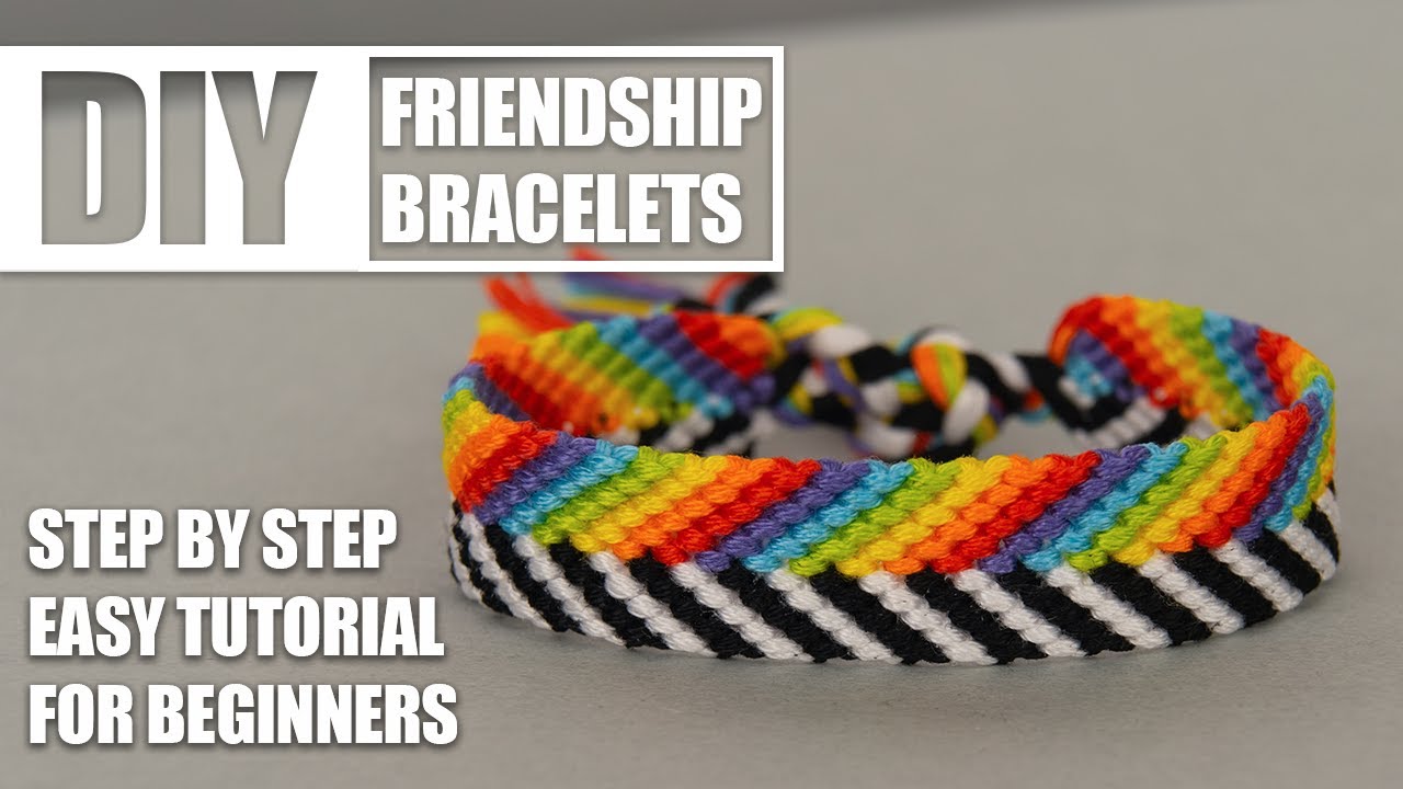 Rainbow Chevron Arrows Friendship Bracelets Step by Step Tutorial ...