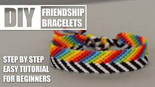 Rainbow Chevron Arrows Friendship Bracelets Step by Step Tutorial | Easy Tutorial for Beginner