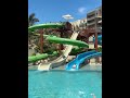 Dad finally got the courage to go down the water slide 