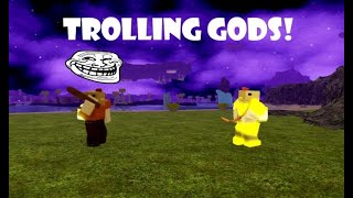 TROLLING GOD players in the VOID in Roblox Booga Booga Reborn