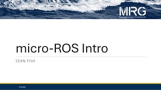 Intro to micro-ROS Wealth
