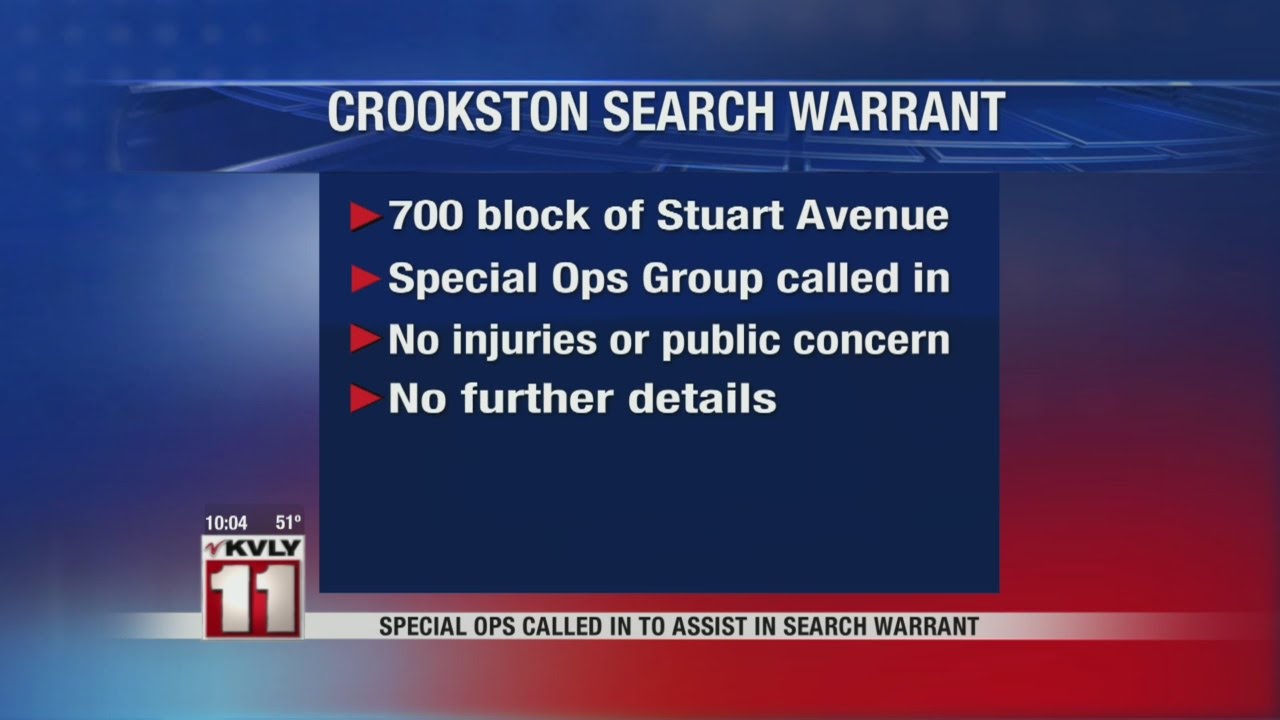 Crookston Search Warrant YouTube
