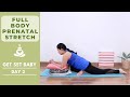 Full body prenatal yoga stretch   day 2 prenatal yoga for 2nd  3rd trimester  get set baby