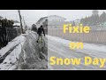 Biking on Snow Day
