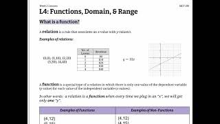 What is a function (MCF3M)