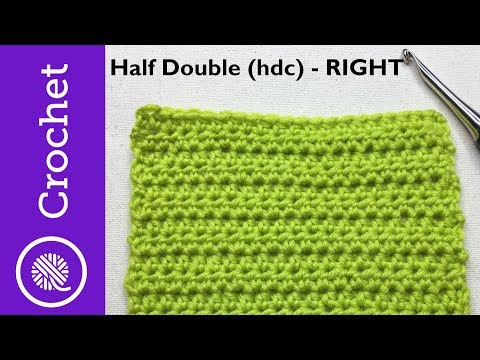 Video: How To Crochet A Half Double Crochet