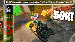 I caught the 50,000 crystals GoldBox 2 TIMES! I April Fools Days 2024 I Tanki Online