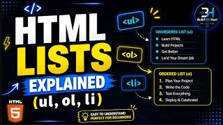 HTML Lists Explained 🔥 | ul, ol, li Full Tutorial for Beginners | BuildWithHari |
