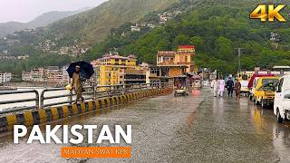 🇵🇰Inside Swat Valley’s Oldest Pre-Independence Market | Madyan Rain Walk (4K)