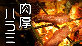 男だけのキャンプ飯！肉厚ハラミを焼いて食べる。