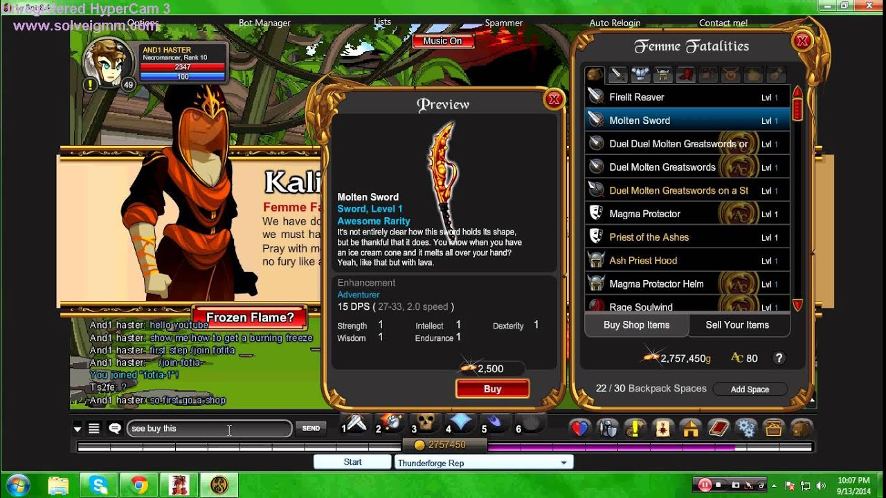 aqw how to get Burning Freeze 2014 (easy quest) YouTube