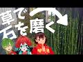 【検証】その辺にも生えている草で石は磨けるのか【ヘアピンまみれ/草野植木/ごもも】