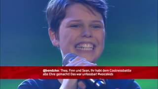 Video thumbnail of "Bruno Mars   Locked Out Of Heaven Thea, Sean, Finn   The Voice Kids 2013   Battle   SAT 1 #bruno #ma"