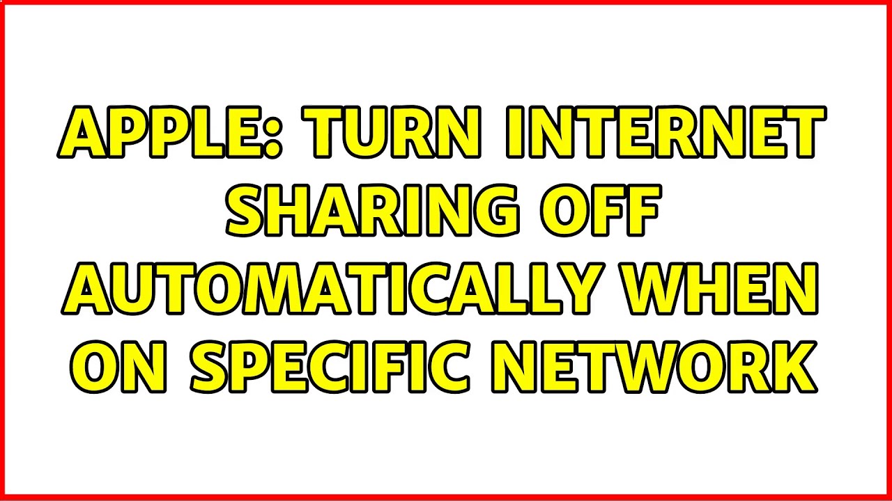 How To Turn Internet Sharing On Mac Air