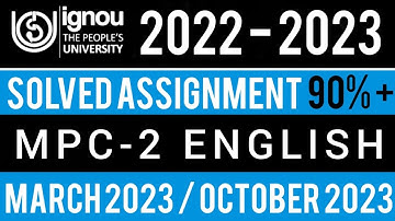 MPC-002 SOLVED ASSIGNMENT 2022-23 | MPC-002 SOLVED ASSIGNMENT 2022-23 IN ENGLISH | MPC-002