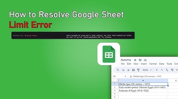 How to Resolve Error of Google Sheet Limit Error | Automa