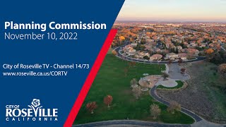 Planning Commission Meeting of November 10, 2022 - City of Roseville, CA