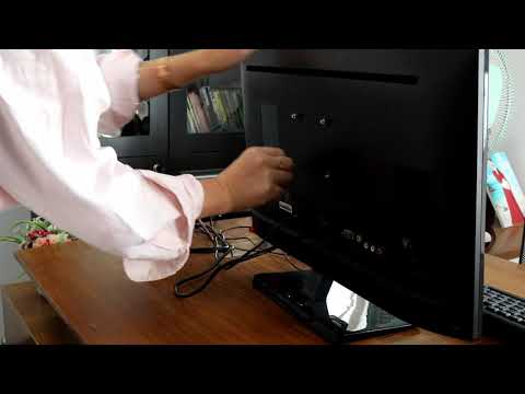 How to make the V310 fan mini pc hang behind the monitor