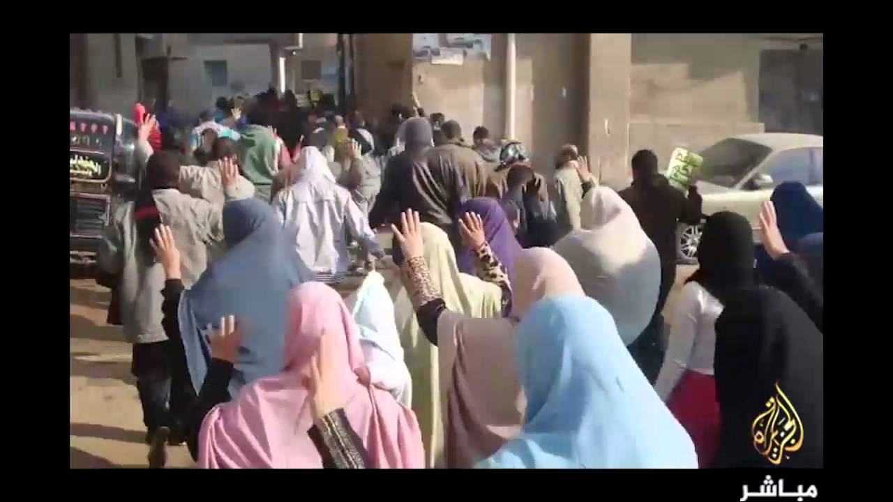 مسيرة لرافضي الانقلاب بمصر بعرب العليقات