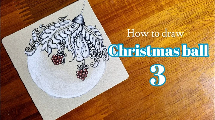 How to draw Christmas ball 3