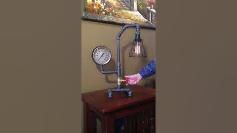Vintage, Steampunk Black Pipe Lamp On/Off switch