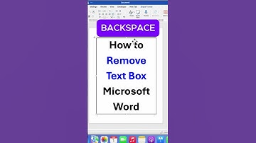 How to Remove Text Box Microsoft Word