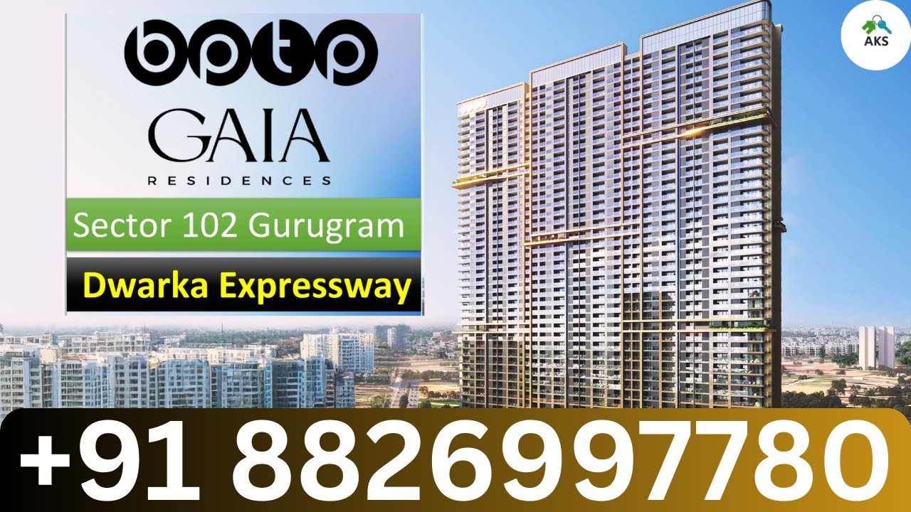 BPTP Gaia Residences New Booking Modern Sky Gardens 3BHK 2006 Sq.ft Dwarka Expressway +91 9311953656
