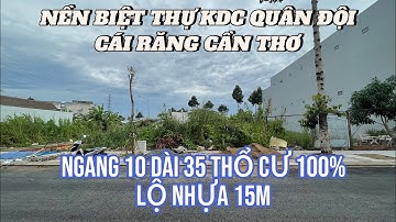 BÁN NỀN ĐƯỜNG SỐ 1 TRỤC CHÍNH KHU DÂN CƯ QUÂN ĐỘI - CÁI RĂNG - CẦN THƠ- SIÊU ĐẸP.