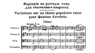 Various Composers - Variations On A Russian Theme For String Quartet Audio Sheet Music