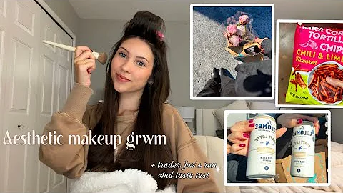 ￼Vlogmas day 4 : Aesthetic grwm + ￼ trader Joe’s haul and taste test 