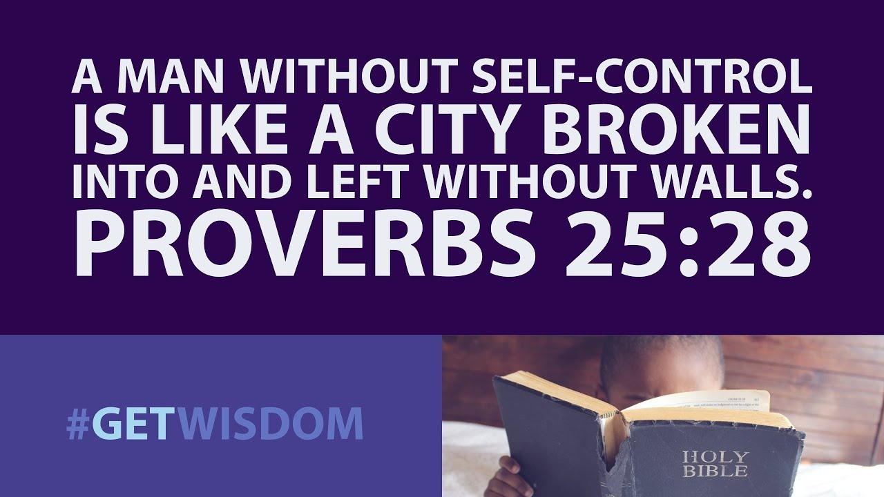 Self Control Is Like A Wall Of Protection Proverbs 25 28 Get Wisdom 