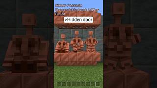 Minecraft Bedrock - Hidden Door with Copper Golem Statue #redstone #minecraft #tutorial