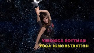 Veronica Rottman performs a yoga routine